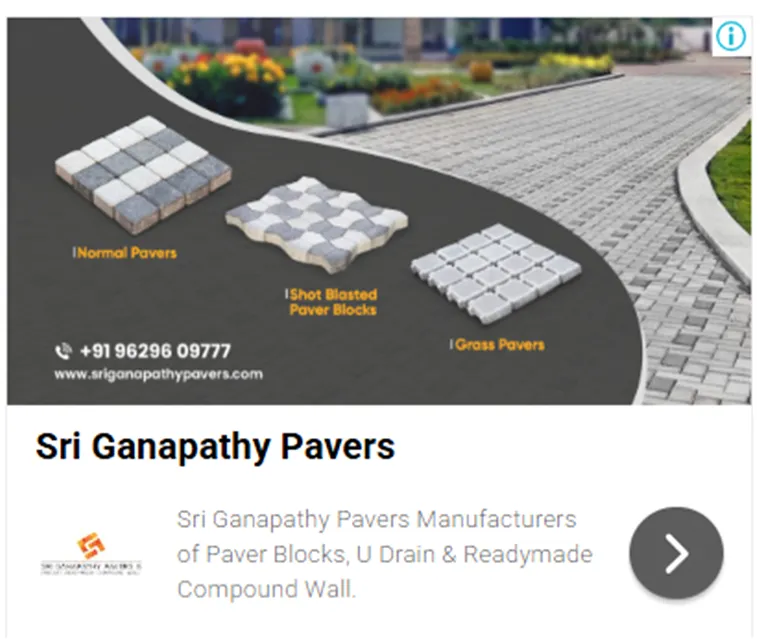 Sri Ganapathy Pavers Display Ads